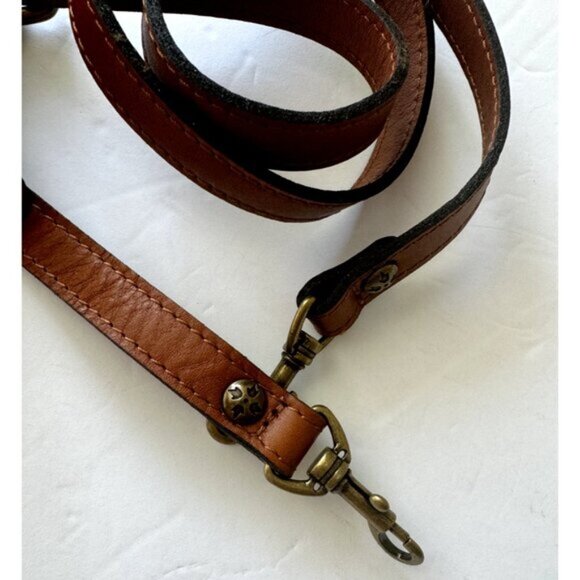 CLIP-ON PATRICIA NASH BROWN TAN LEATHER REPLACEMENT SHOULD XBODY STRAP NEW - Picture 3 of 12